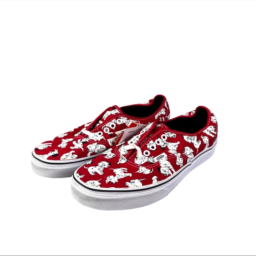 RARE Vans X Disney 101 Dalmations Sneakers White Red Men Size 10 Men New - Picture 2 of 12